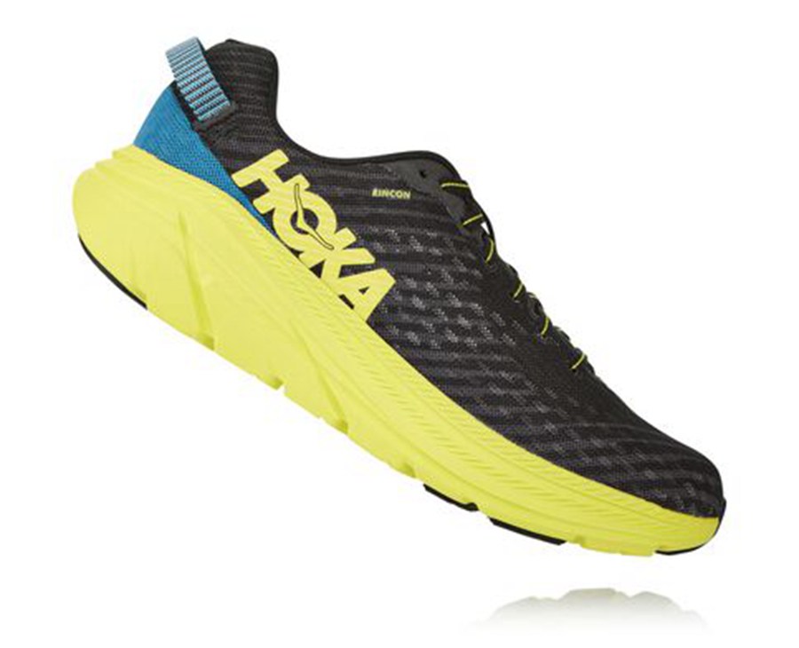 Hoka One One Rincon Löparskor Herr - Svarta/Gröna - IXUHK-0284